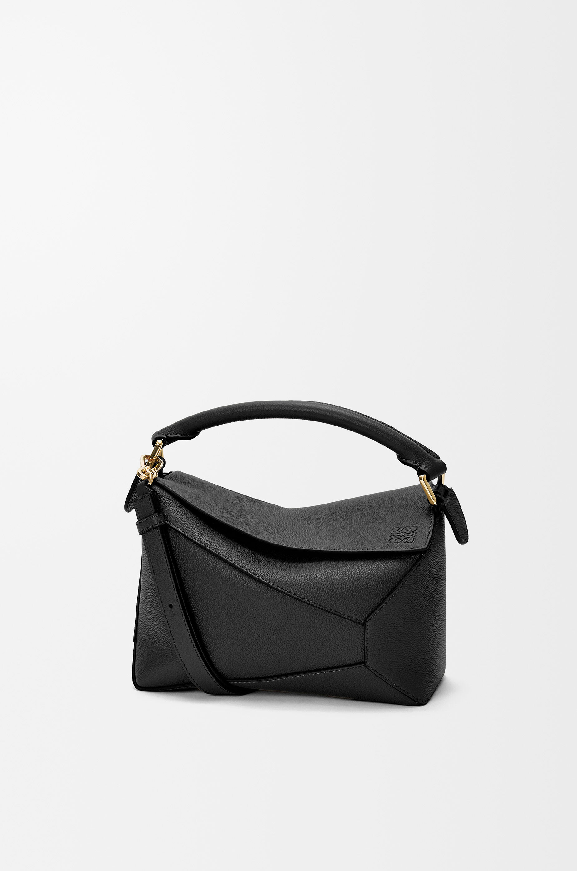 Small Puzzle Edge bag in soft grained calfskin Black - LOEWE USA