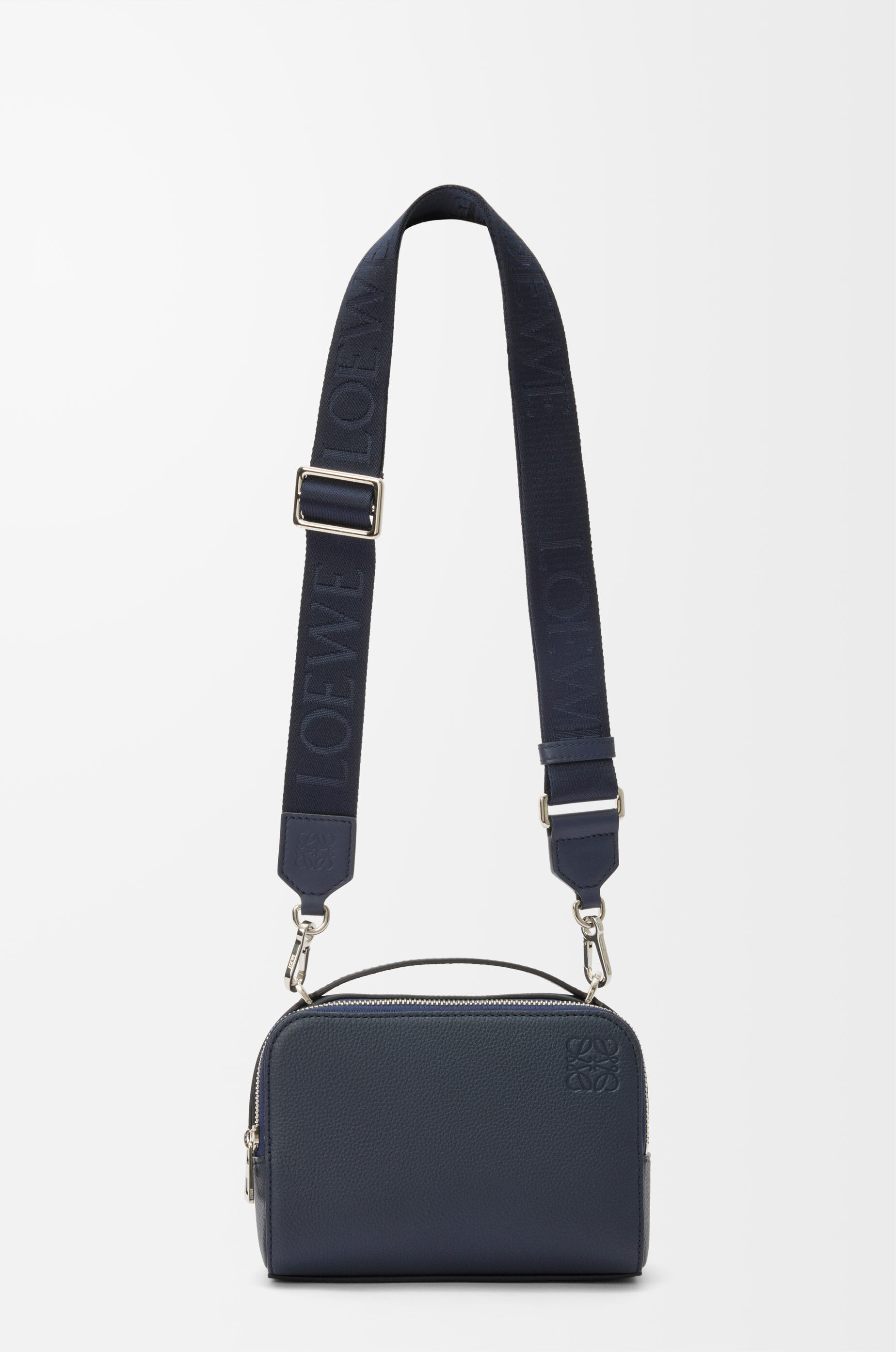 クロスボディ カメラバッグ ミニ（ソフトグレインカーフ） ブルー