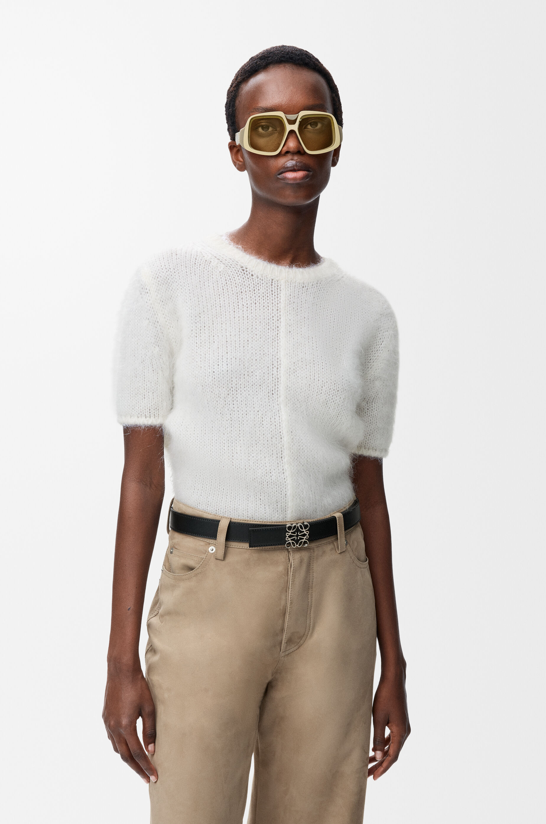 リバーシブル アナグラム ベルト（スムースカーフ） ブラック - LOEWE