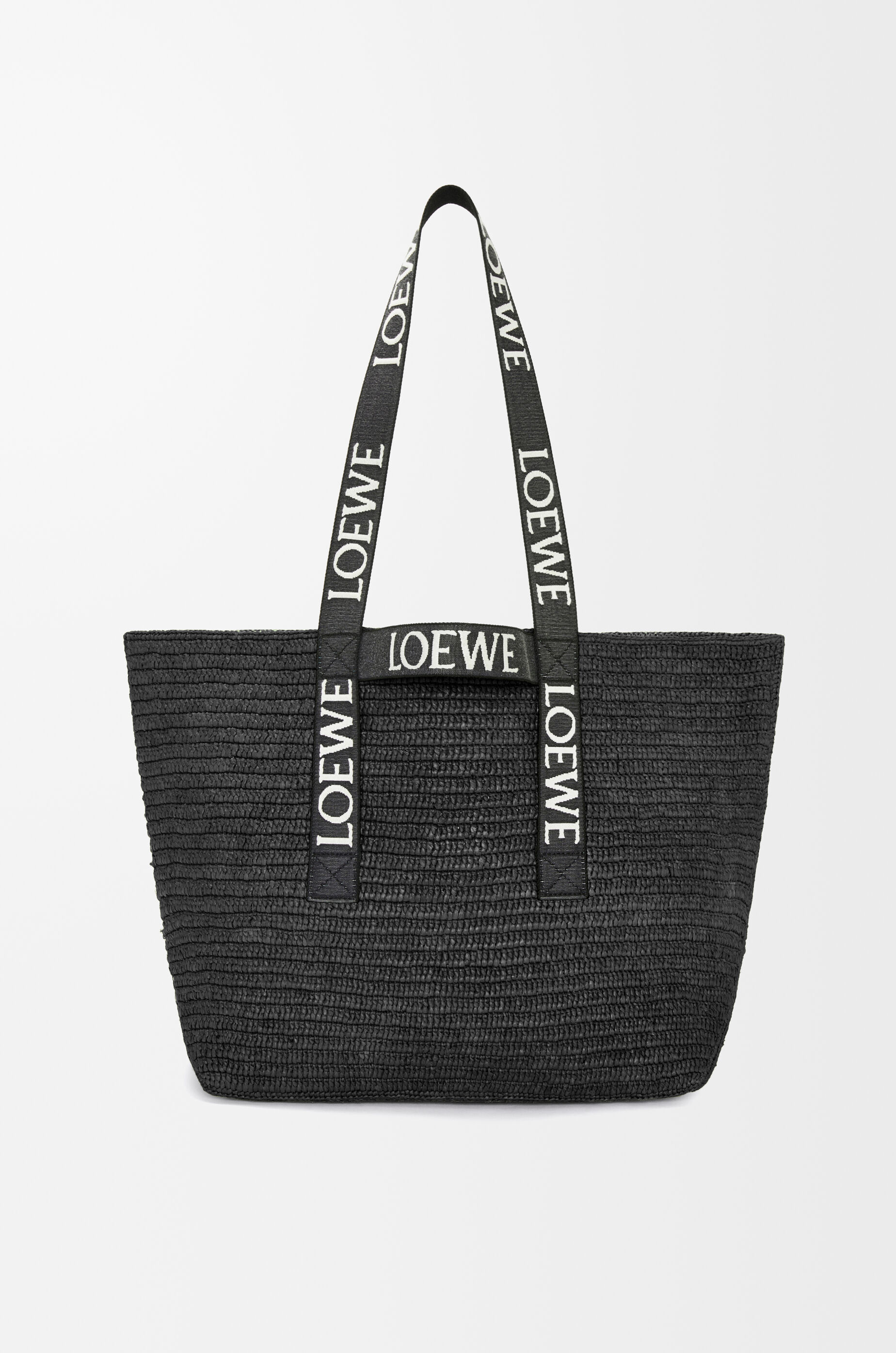 Fold Shopper in raffia Black - LOEWE USA Official Website