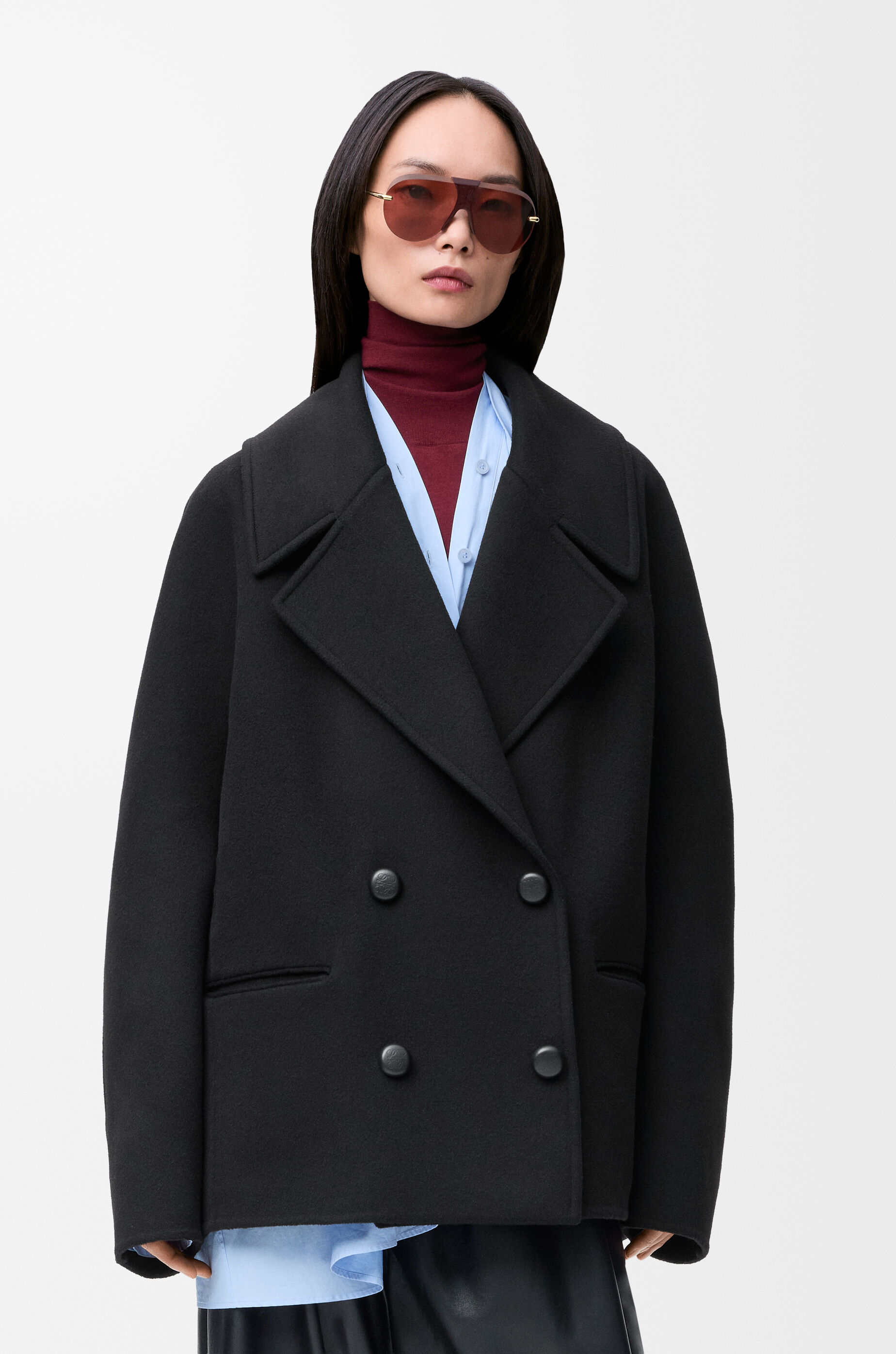 ショート コート（ウール） ブラック - LOEWE Japan official website