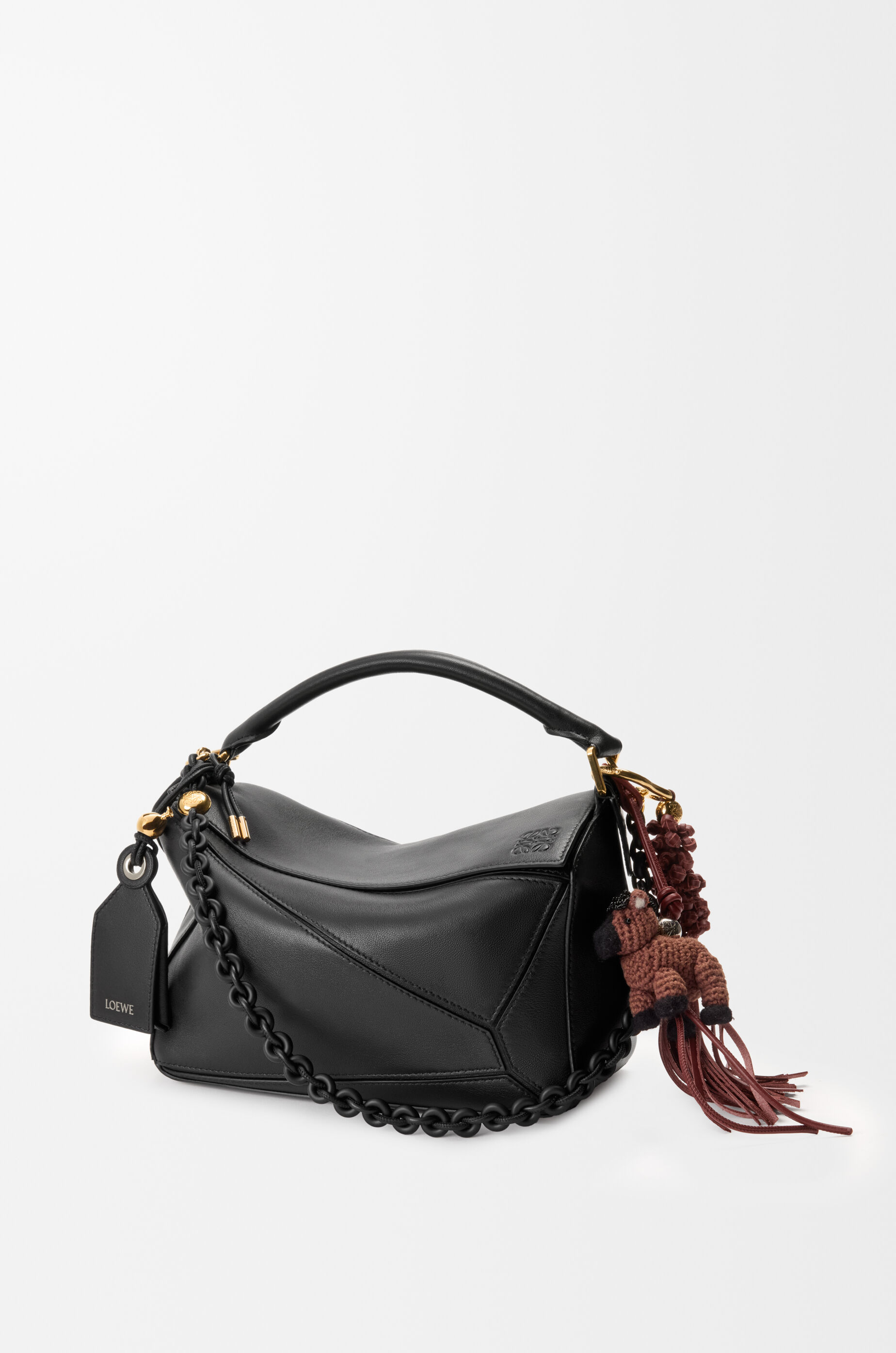 ドーナツチェーン ストラップ（カーフ） ブラック - LOEWE Japan