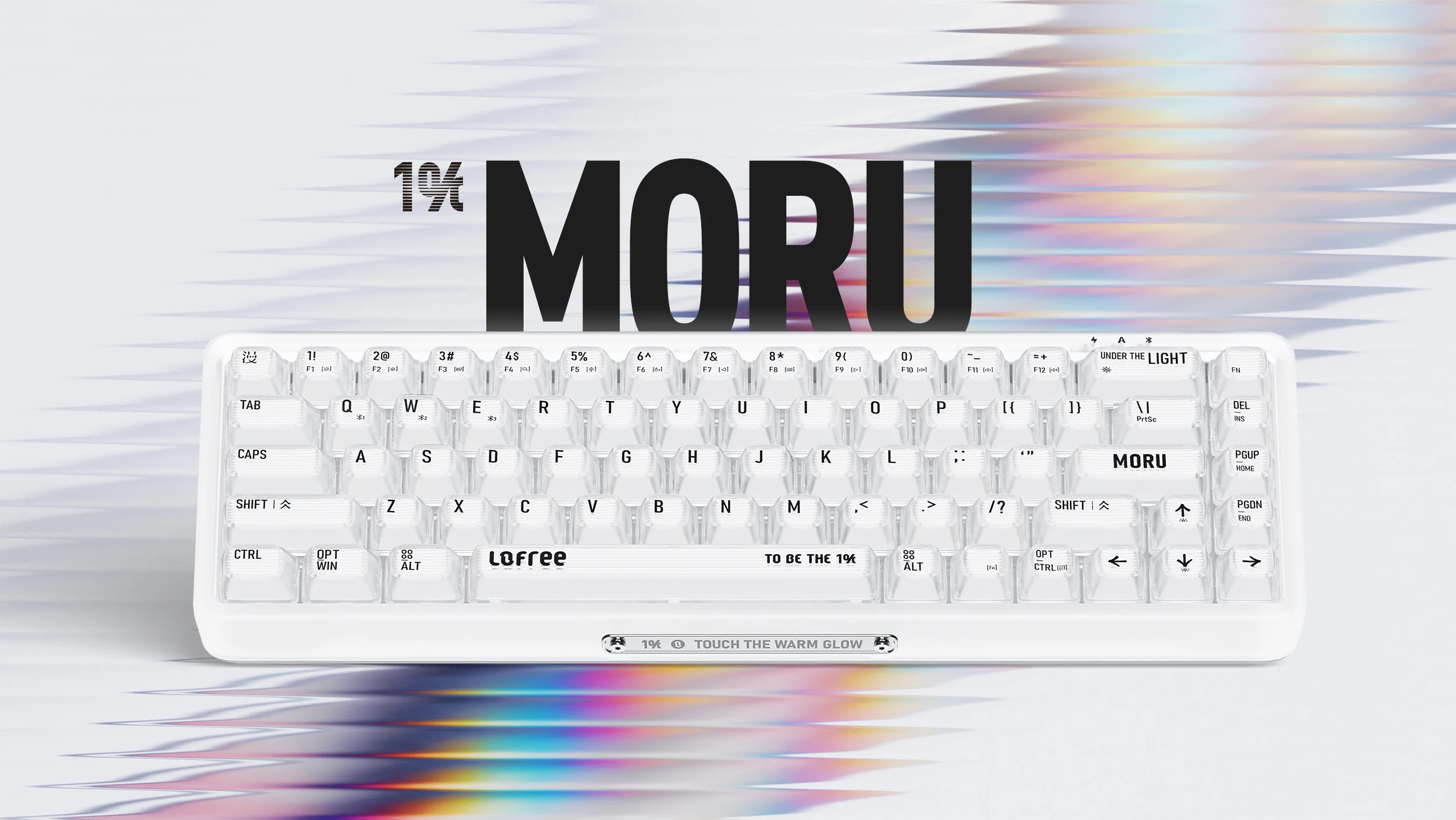 LOFREE 1%「モル」透明メカニカルキーボード