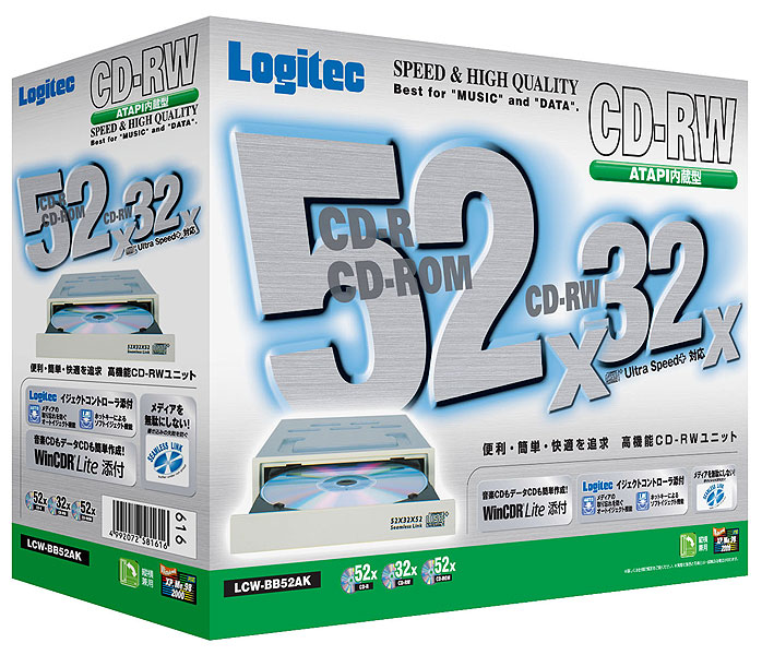 内蔵型CD-R/RWドライブ - LCW-BB52AK - ロジテック