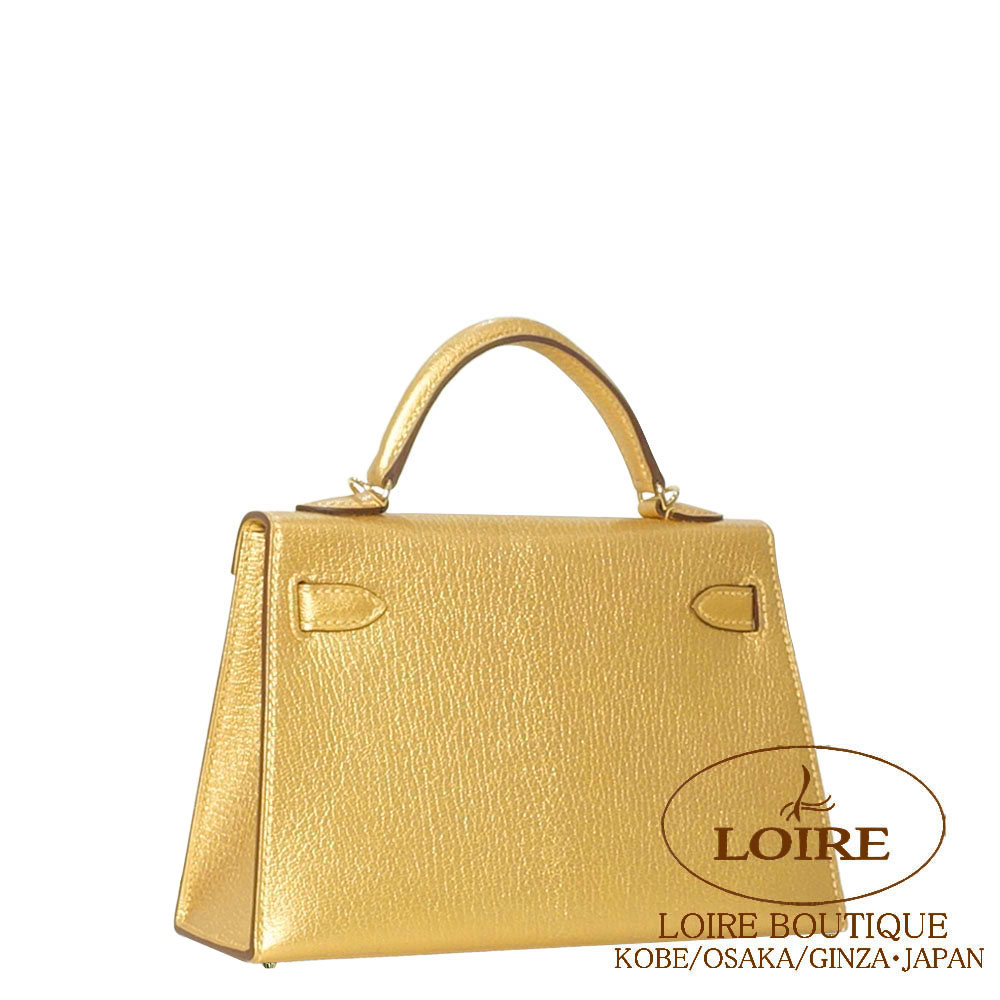 試着のみ エルメス ケリー金具 ティヴォリ ティボリ エルメス ケリー タッチ 25 ノワール トゴ/リザード ゴールド金具 Y