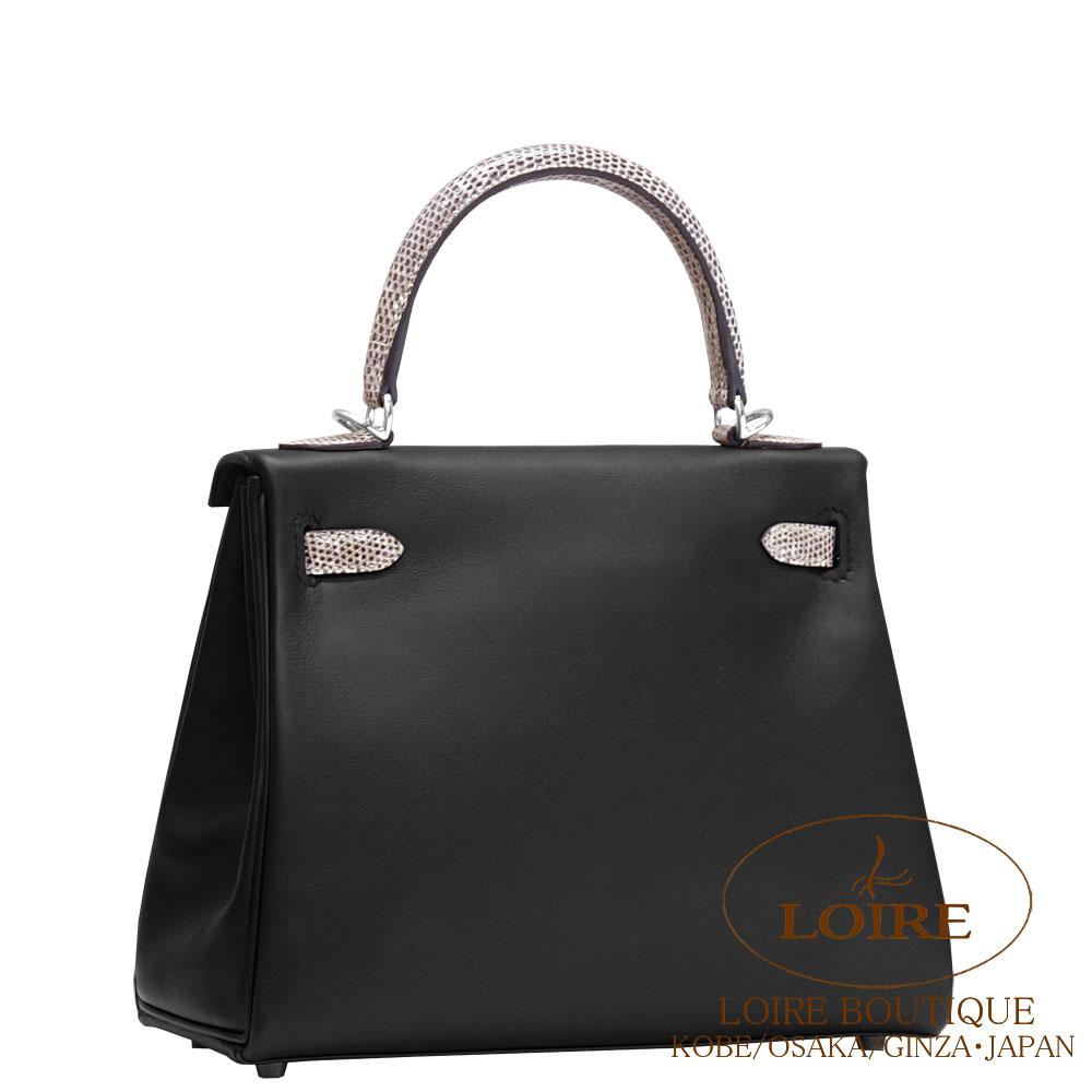 ケリー　ポケット　オマージュ ケリー風バッグ 本革 エルメス ケリー28 外縫い エトゥープ ヴォー