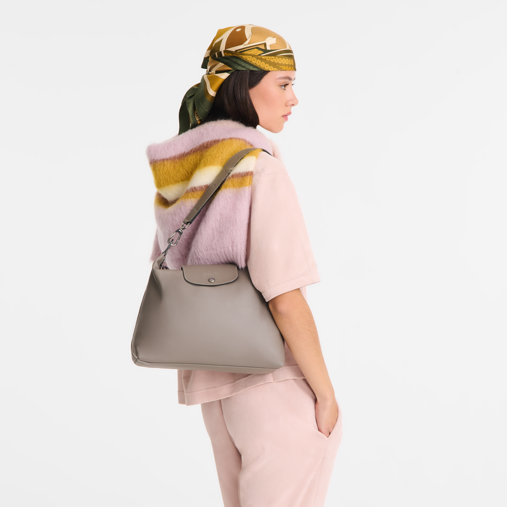 ル プリアージュ® エクストラ M ホーボーバッグ タートルダヴ - レザー