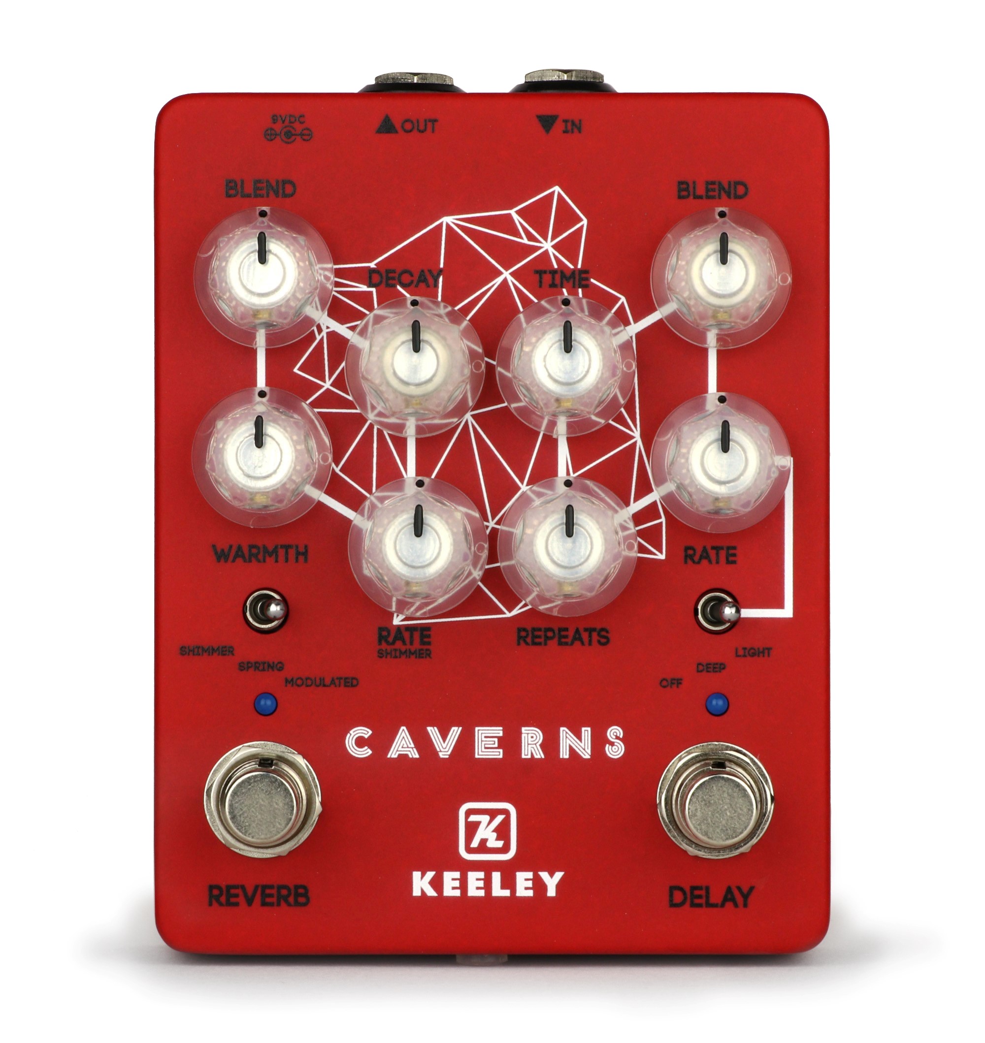 Keeley Caverns Delay Reverb V2 - Custom Red