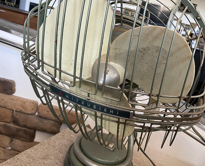 希少】MITSUBISHI 扇風機 DM-12LE シルバーグリーン 三菱 高級扇