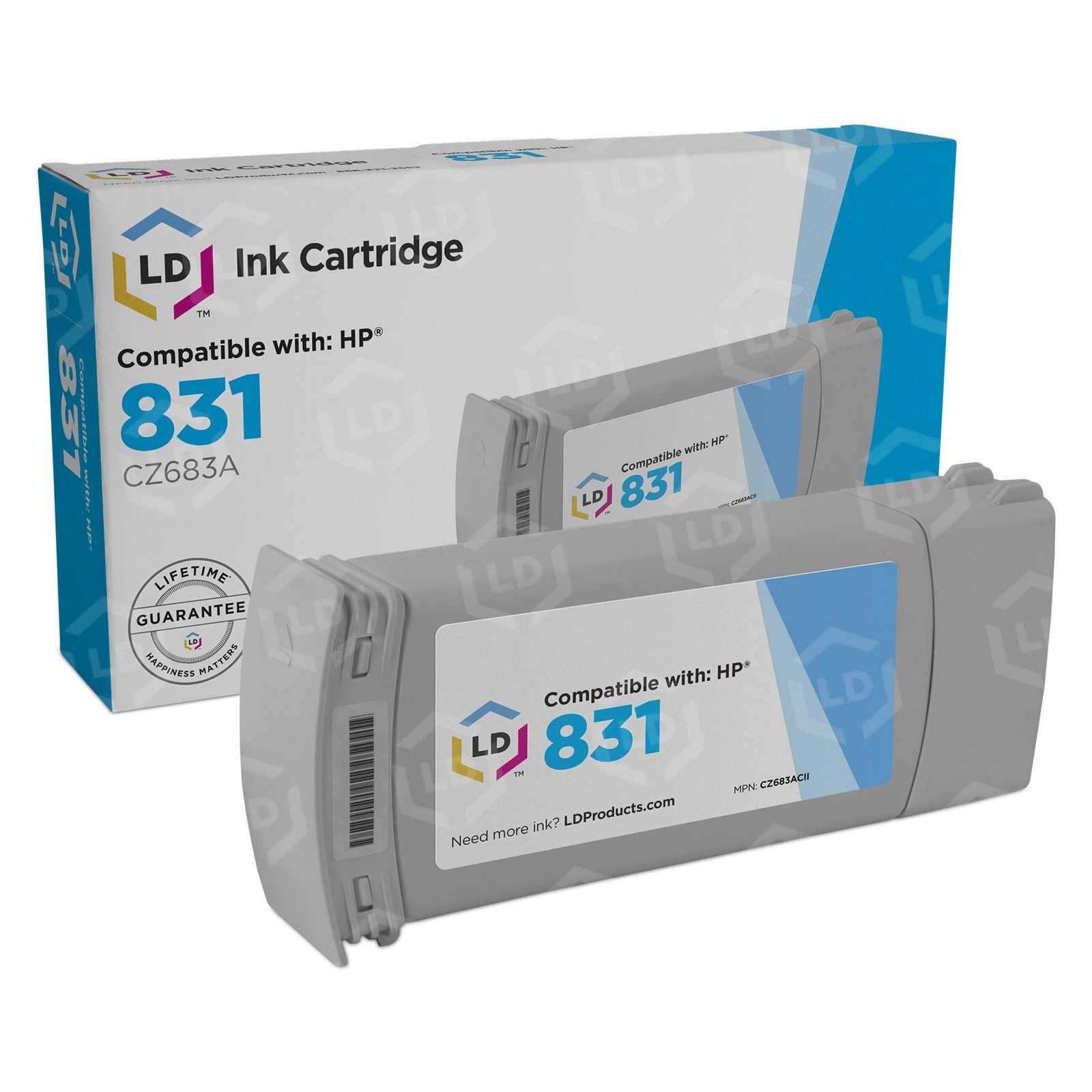 LD Compatible 831 Cyan Latex Ink for HP - LD Products