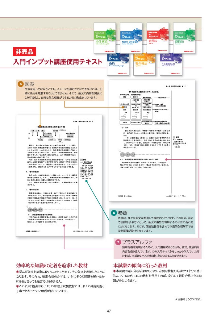 初学者向けコーステキスト - 弁理士試験対策講座｜資格の予備校ならLEC