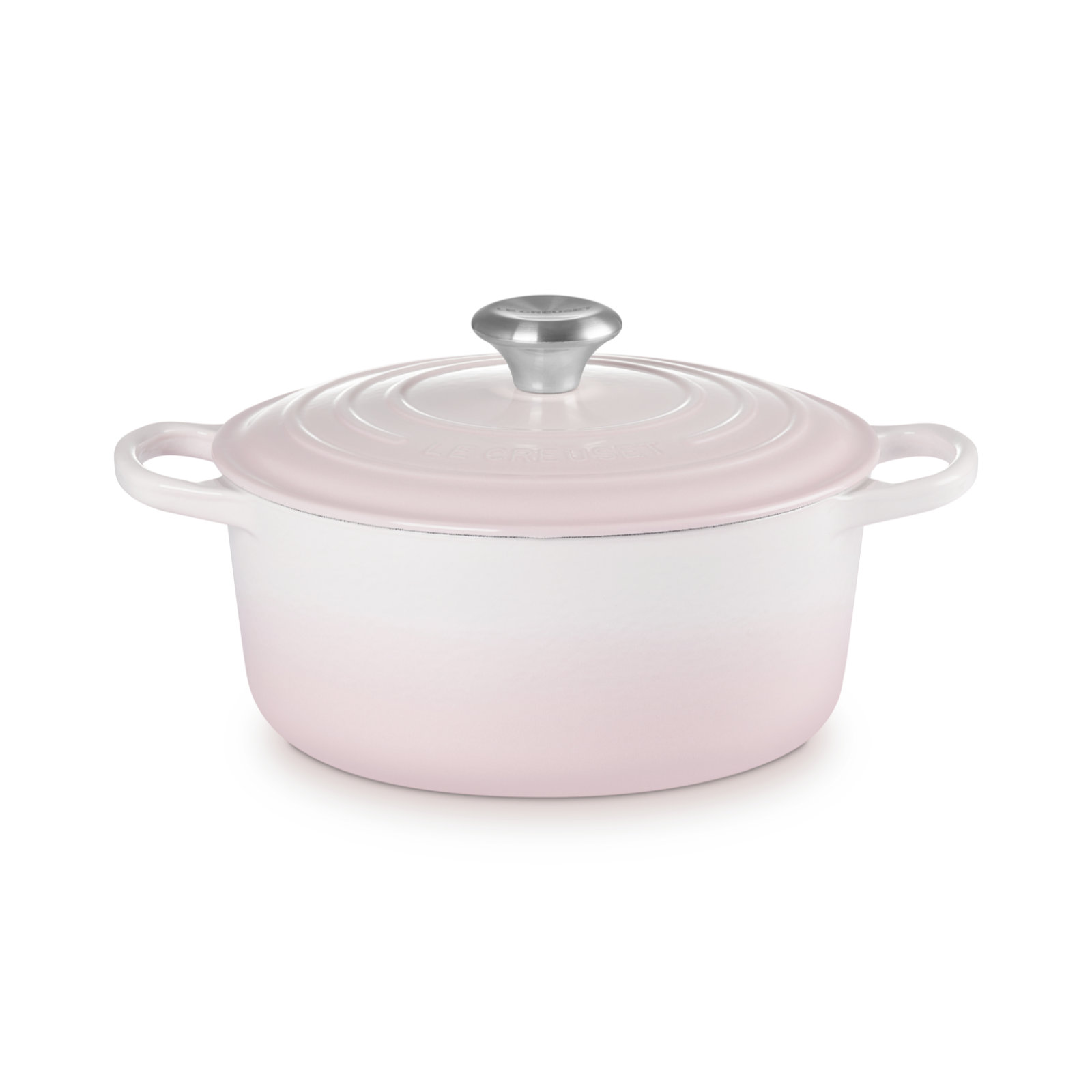 シグニチャー ココット・ロンド 24cm シェルピンク (シルバーツマミ