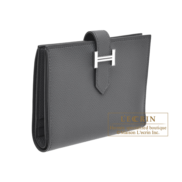 エルメス ベアンコンパクト グリミスティ ヴォーエプソン シルバー金具