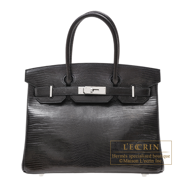 エルメス バーキン30 ブラック リザード シルバー金具 | エルメス