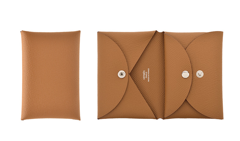 エルメス カルヴィ デュオ ゴールド ヴォーエプソン シルバー金具