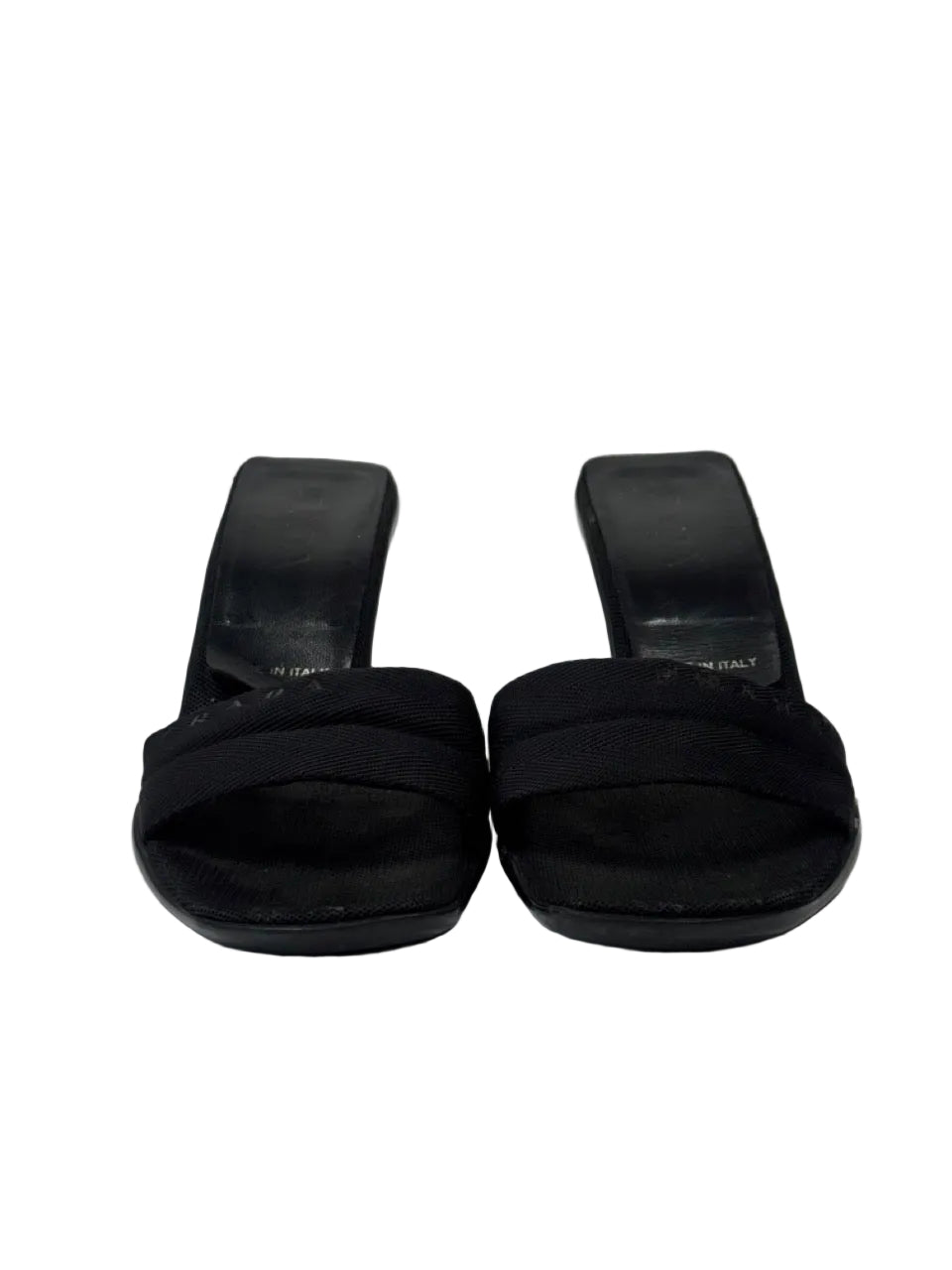 Prada SS99 Sport Black Mesh Kitten Heel Mules – LE DEPARTMENT