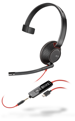 Poly Blackwire 5200 | USB Headset with additional 3.5mm connection