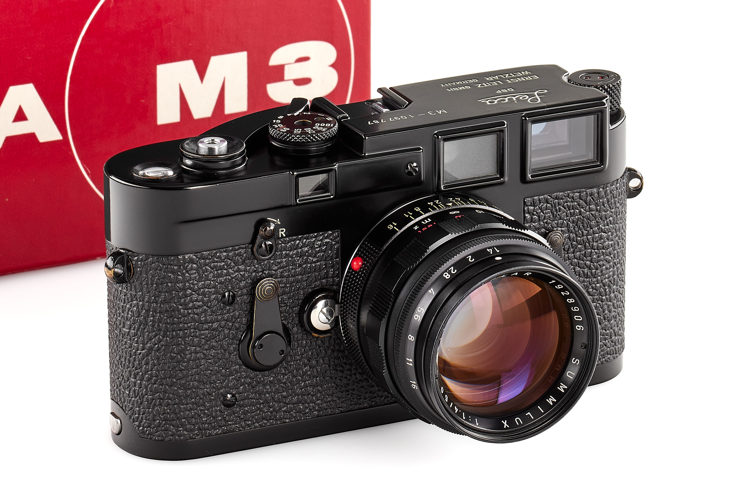 Leica M3 black paint with Summilux 1.4/50mm 'Günther Leitz' * | A01329