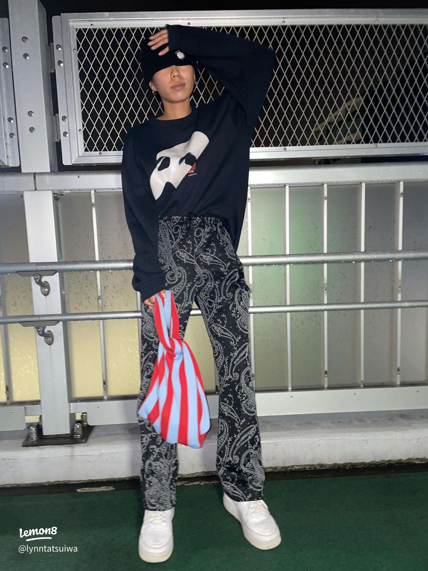 2点セット ニードルス ダメージスウェットトレーナー パンツ ピンク