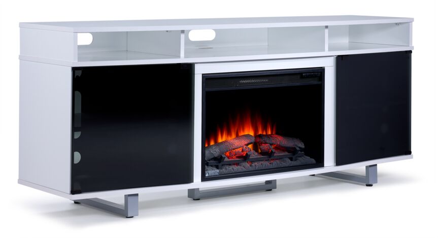 Sorenson Fireplace TV Stand - White | Leon's