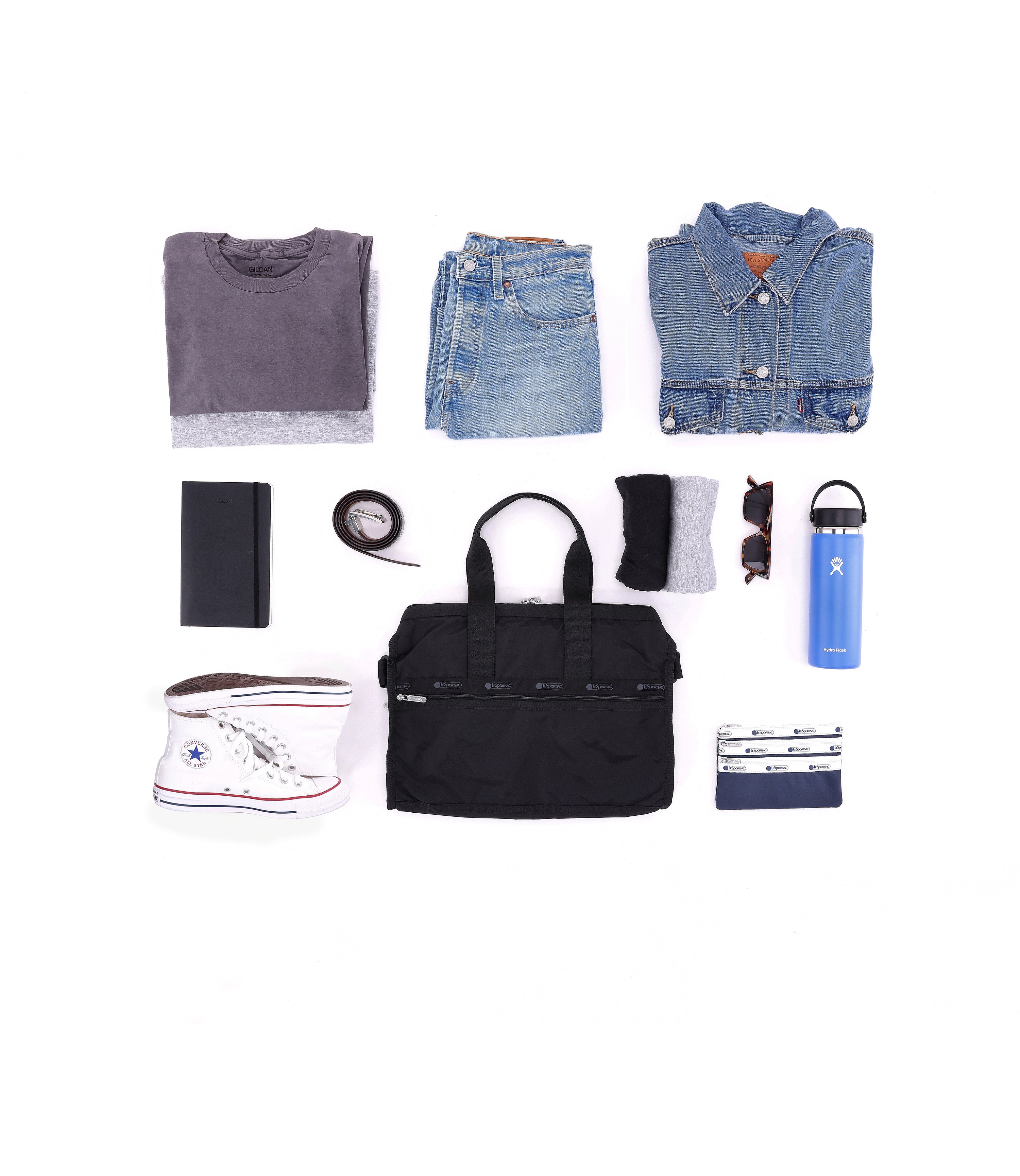 Black Deluxe Medium Weekender Bag | LeSportsac