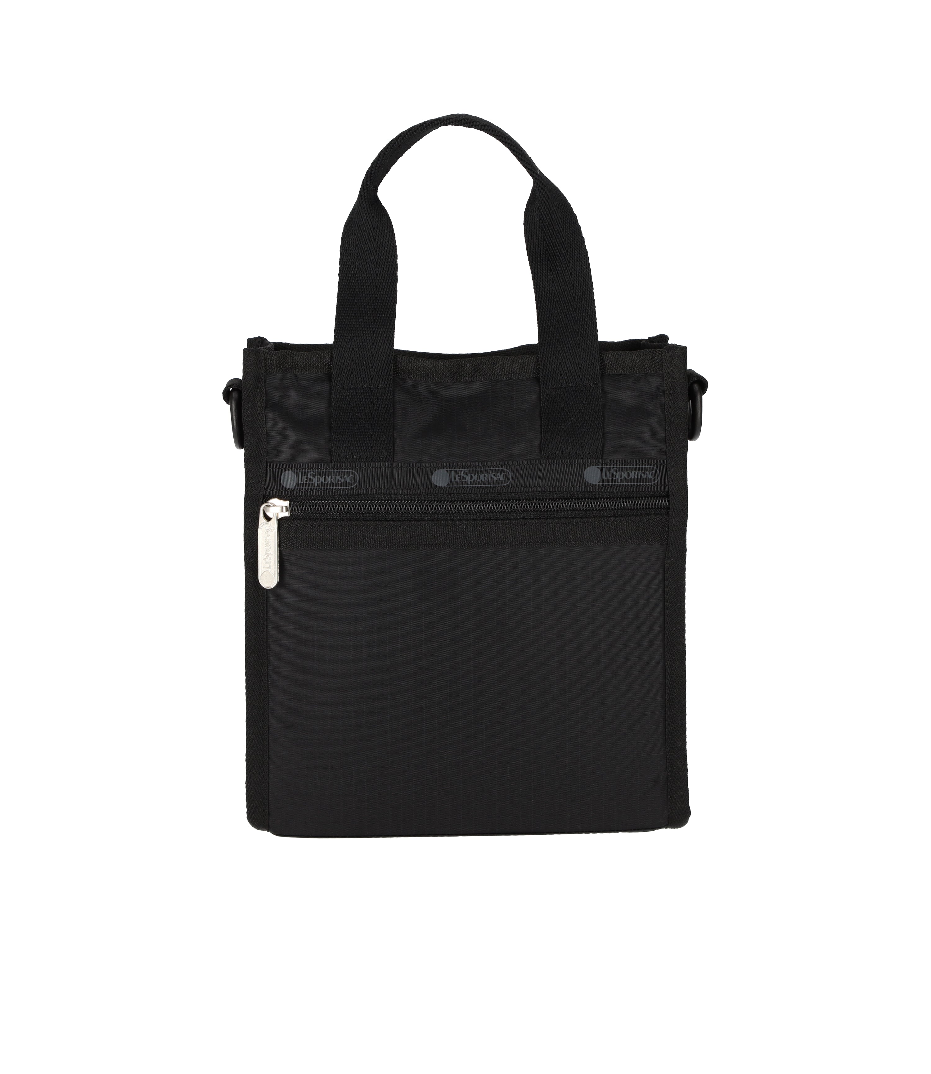 Solid Black Mini North/South Tote & Crossbody Bag | LeSportsac