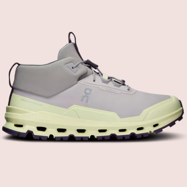 On Big Kid's Cloudhero Mid Waterproof Silver/Seedling | Laurie's Shoes