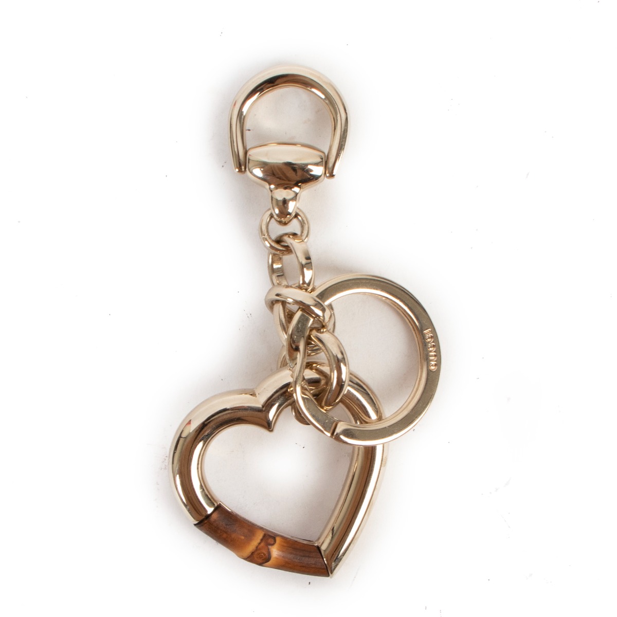 Gucci Silver Heart Horsebit Keychain ○ Labellov ○ Buy and Sell