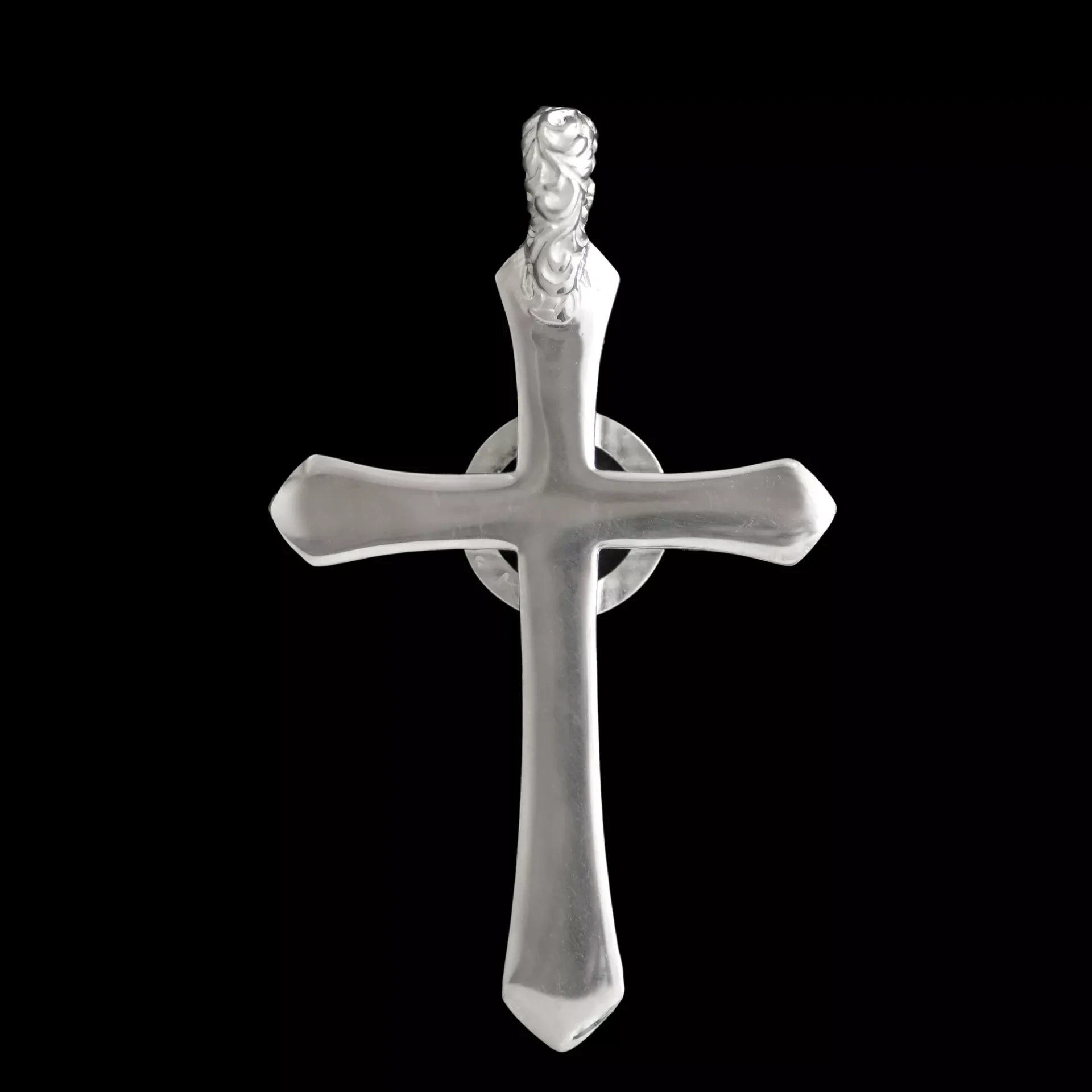 SV Arabesque Cross with K18 Sun SV Wheel - Lakey Jewelry