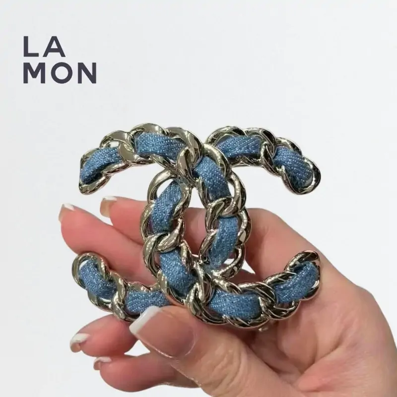 シャネル ブローチ CHANEL BROOCH ABF175 ココマーク メタル デニム