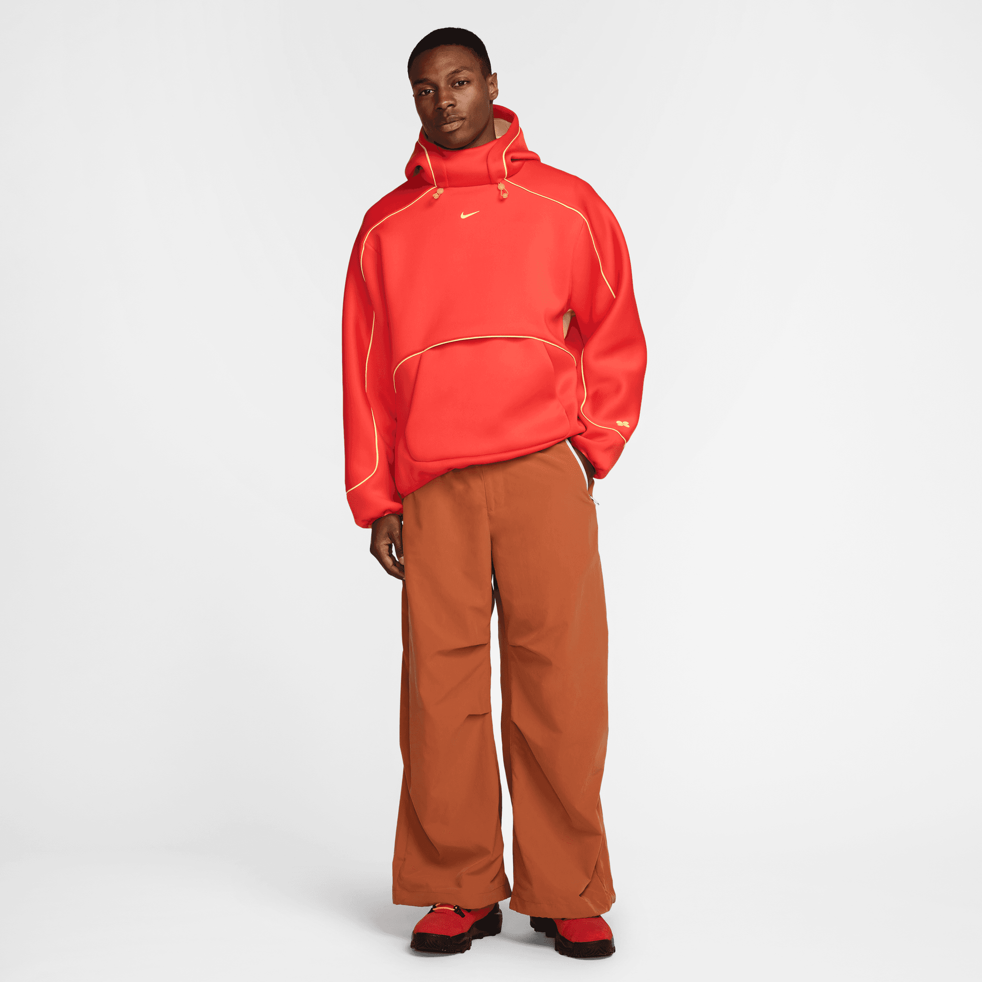 PROJECT F.R.O.G PARACHUTE PANTS - DARK RUSSET / LIGHT LEMON TWIST