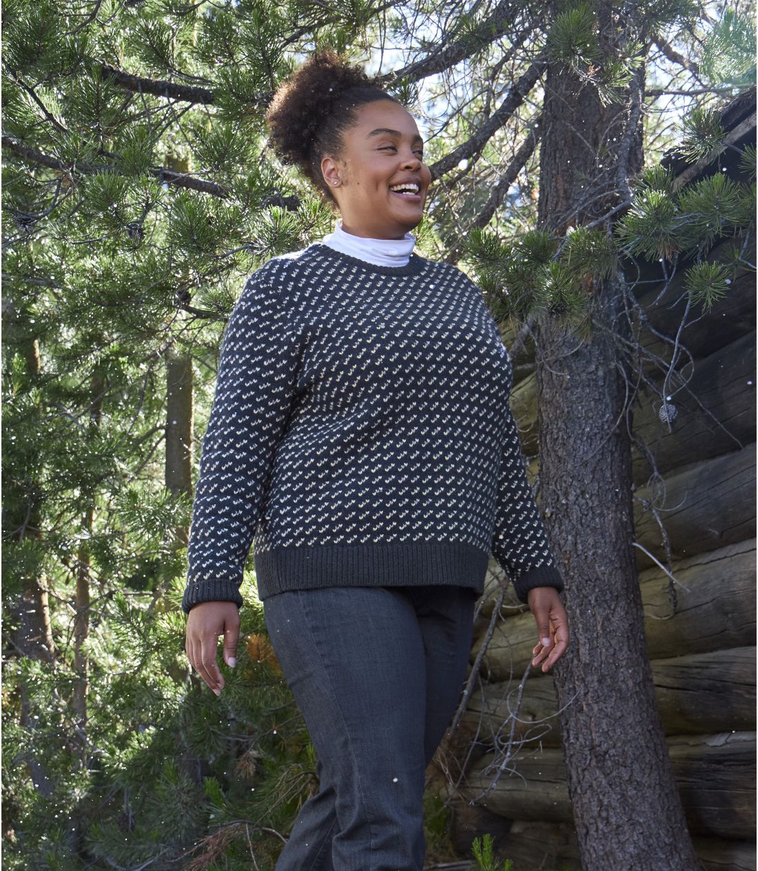 ウィメンズ ビーンズ・クラシック・ラグ・ウール・セーター、クルー