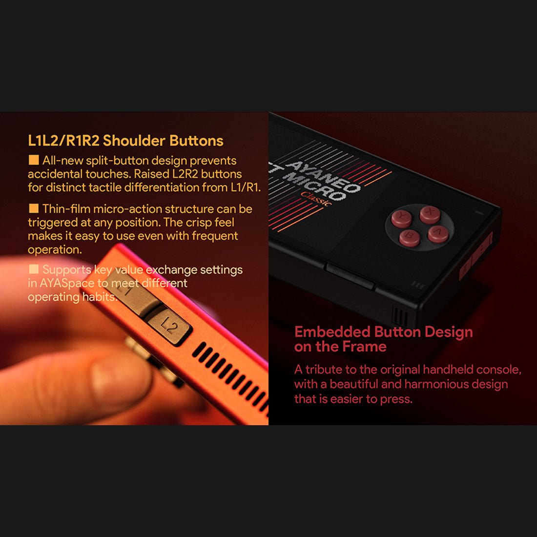 AYANEO POCKET MICRO Classic Retro Handheld Game Console - litnxt