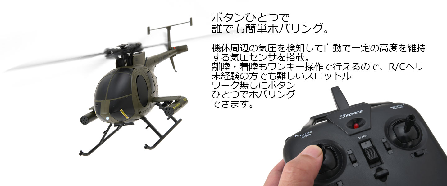 ☆ジーフォース 2.4GHz 4chヘリコプター MD500 INCR RTFセット 1/48 G