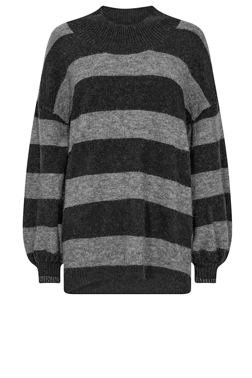 Mohair striped sweater Cozy | black | Co'Couture | Little Soho
