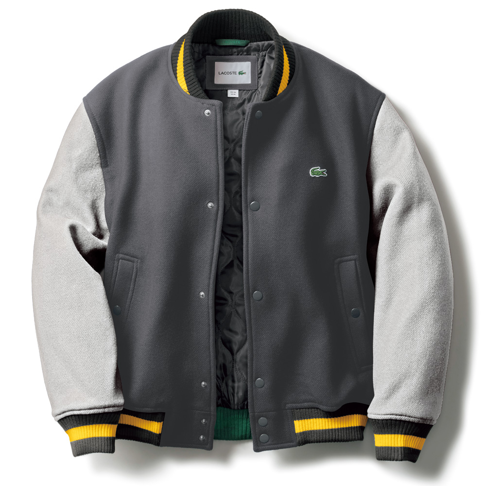 ラコステ ウール混メルトン・スタジアムジャンパー | ライトアップ