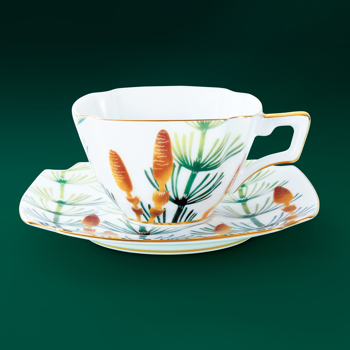 大倉陶園 つくし模様ティー・コーヒー碗皿 | ライトアップオンラインストア