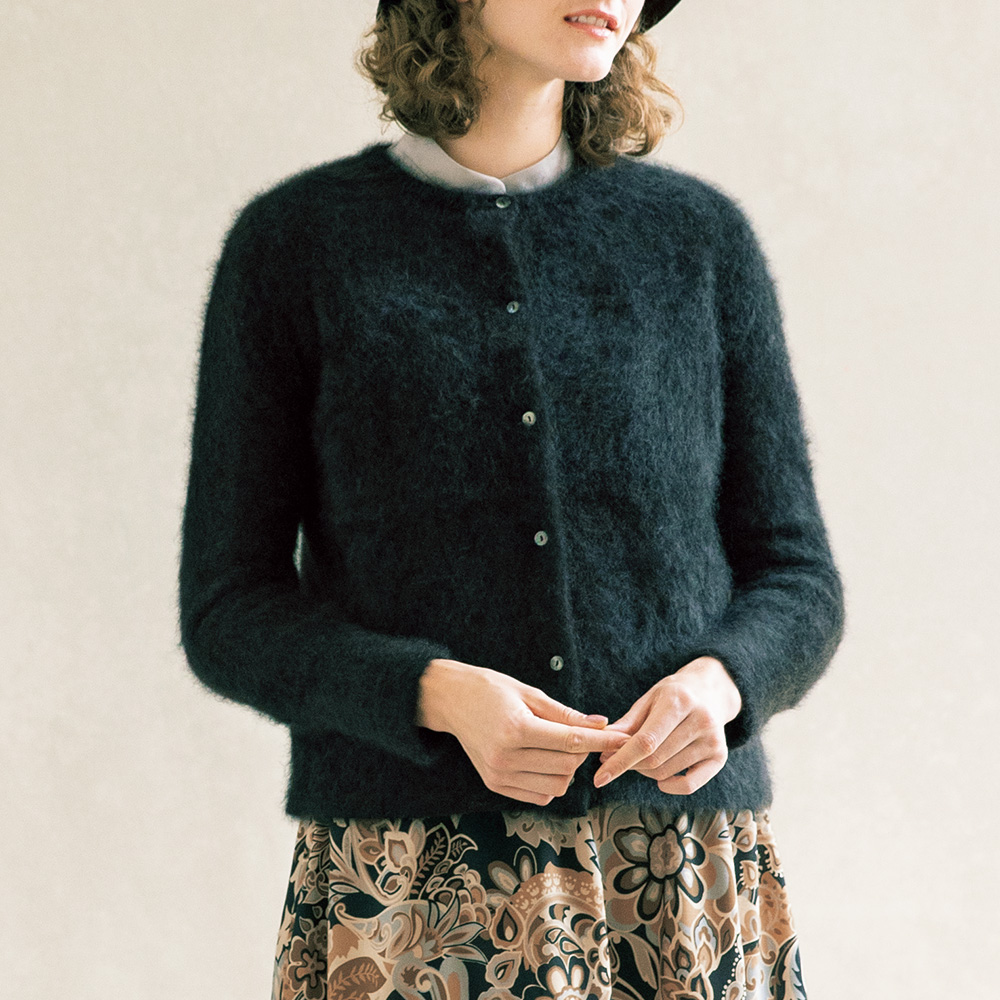 グラングリ ミンク加工カシミヤカーディガン | ライトアップオンライン