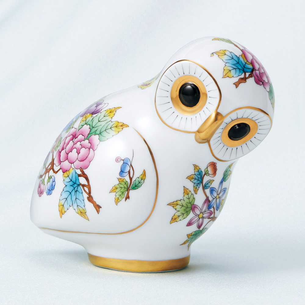 ヘレンド 開窯200周年記念作品／ヴィクトリアのふくろう | ライト