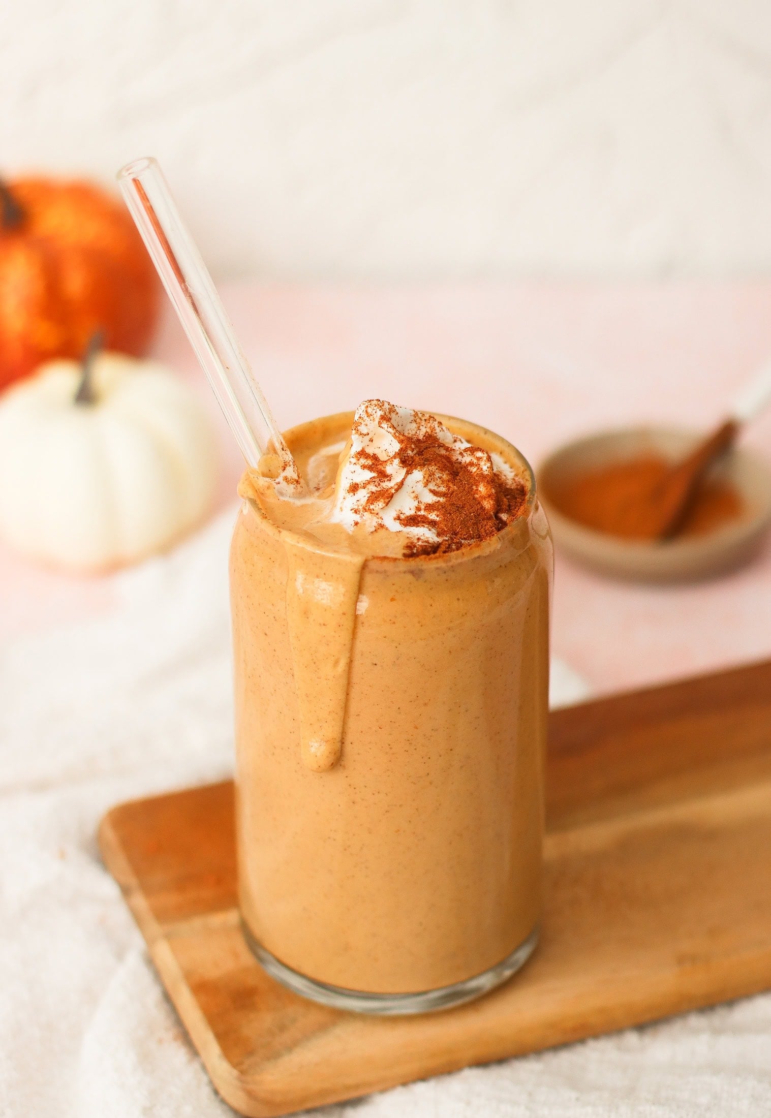 Quick Pumpkin Protein Breakfast Smoothie (with Greek Yogurt