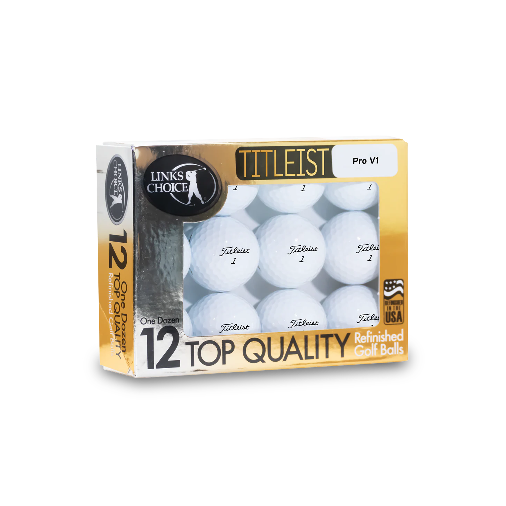 Gold Foil Titleist ProV1/ProV1x Refinished (Newer Models) – Links