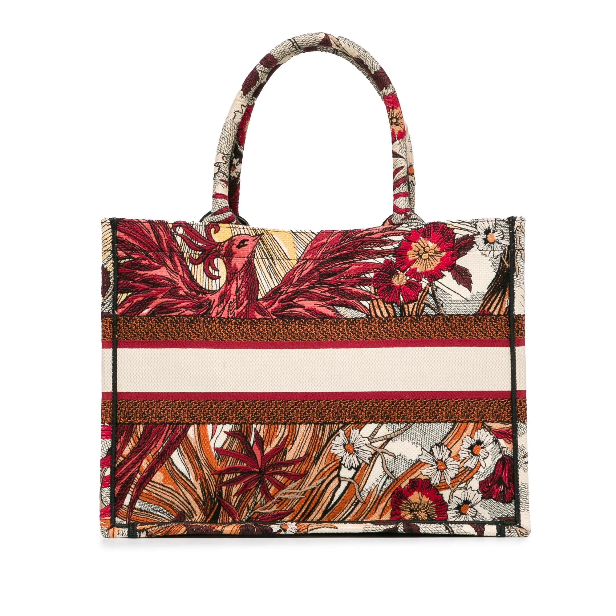 Dior Medium Embroidered Canvas Phoenix Book Tote (SHG-w6LiAS)