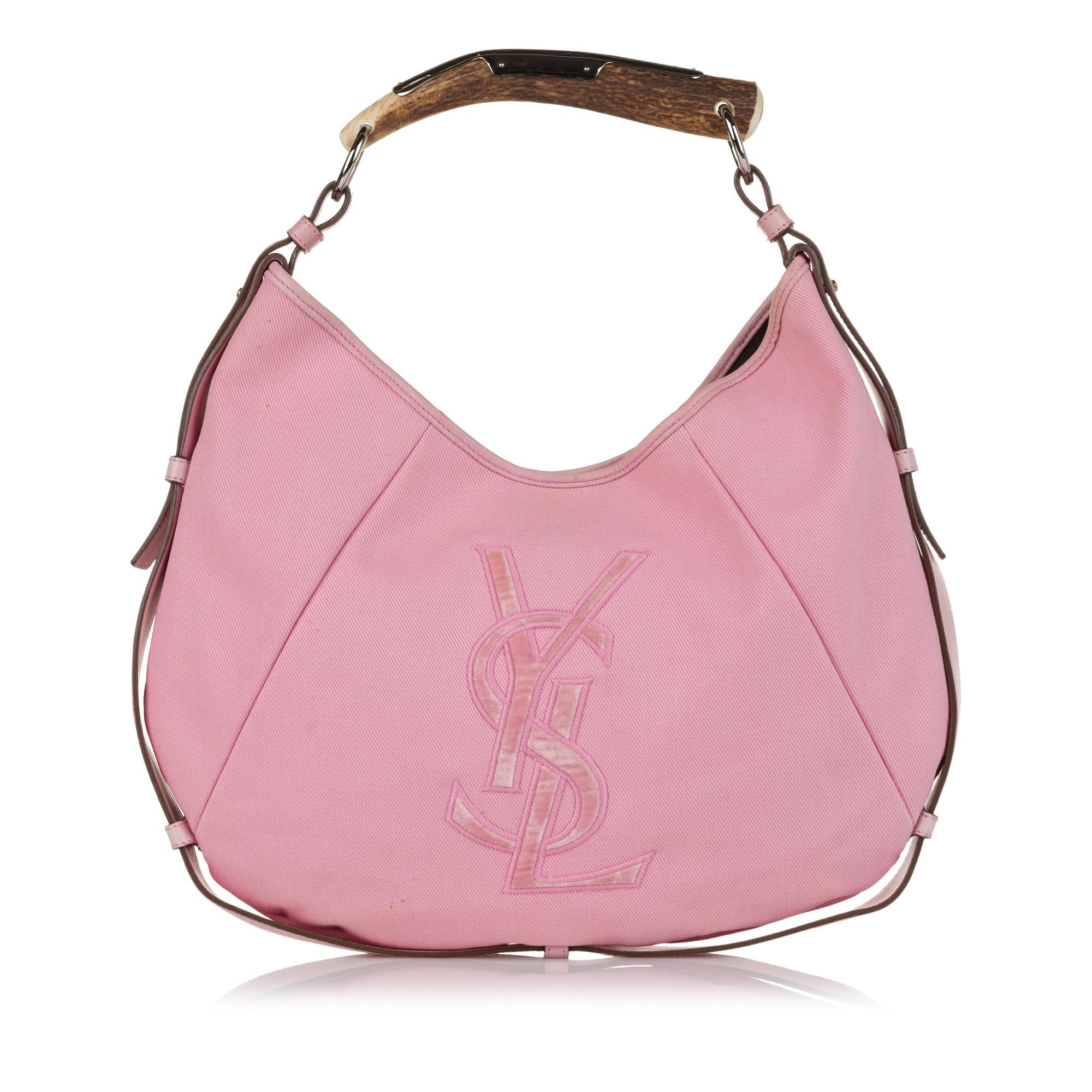 Saint Laurent Mombasa Canvas Shoulder Bag (SHG-33719)