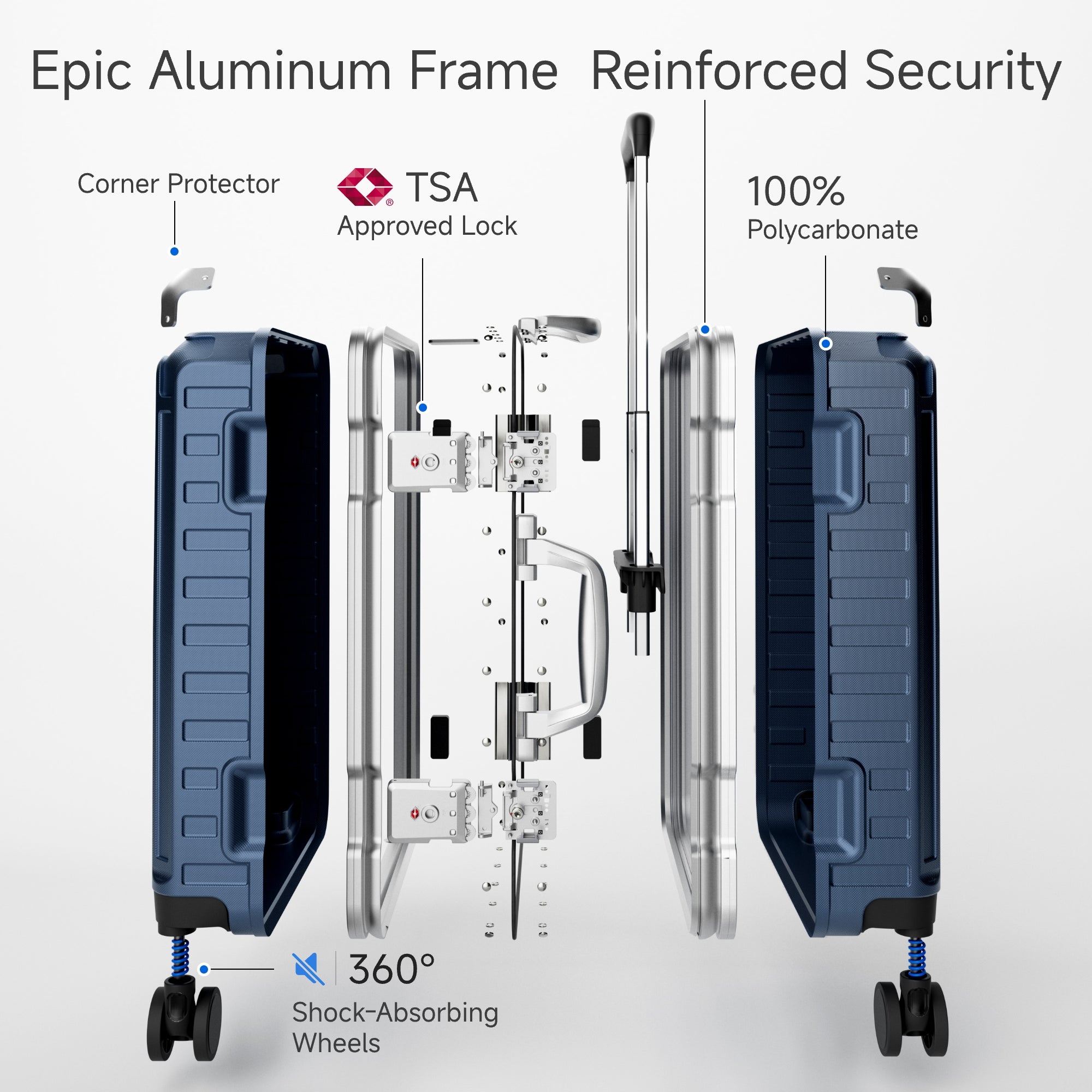 LUGGEX ZX Long-Trip Set | 2-Piece Zipperless Luggage (20