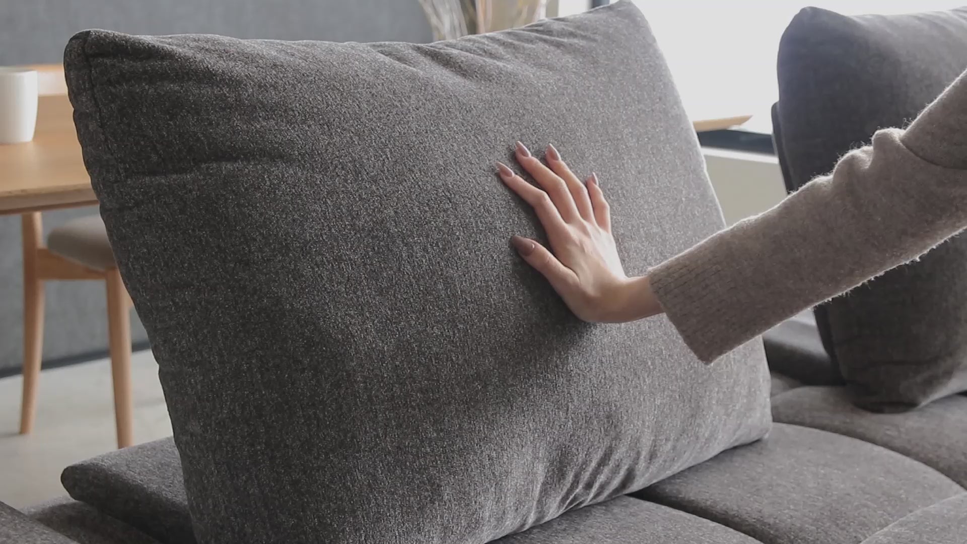 lushroom スツール アイランドソファ 1人掛け ファブリック ソファー