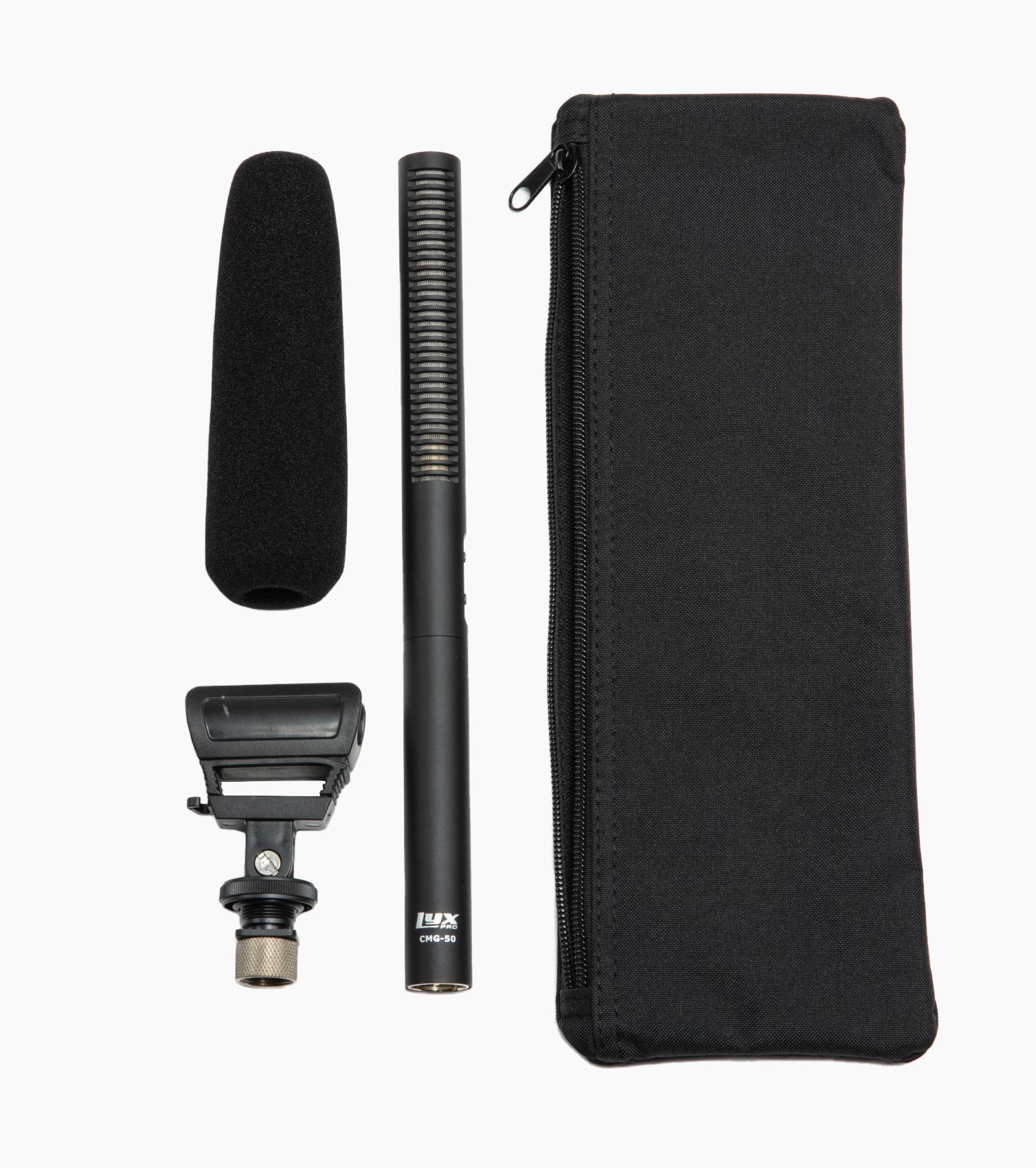 Shotgun Microphone with Shock Mount and Windscreen by LyxPro