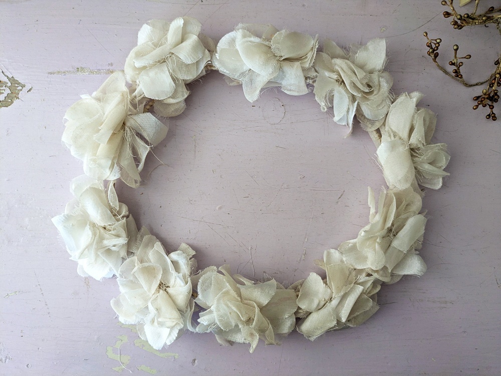 フランス 1930-50年代 布花の花冠 コミュニオン