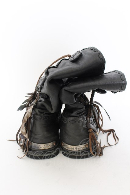 14th Addiction / moccasin leather Boots ブーツ ブラック O-24-05-19