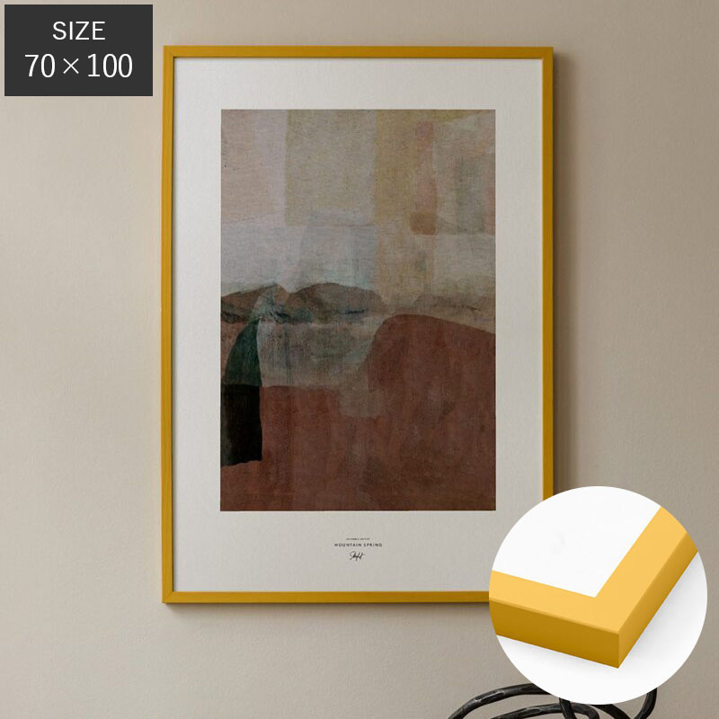 受注販売】THE POSTER CLUB COLOR WOOD FRAME YELLOW 70cm×100cm ザ