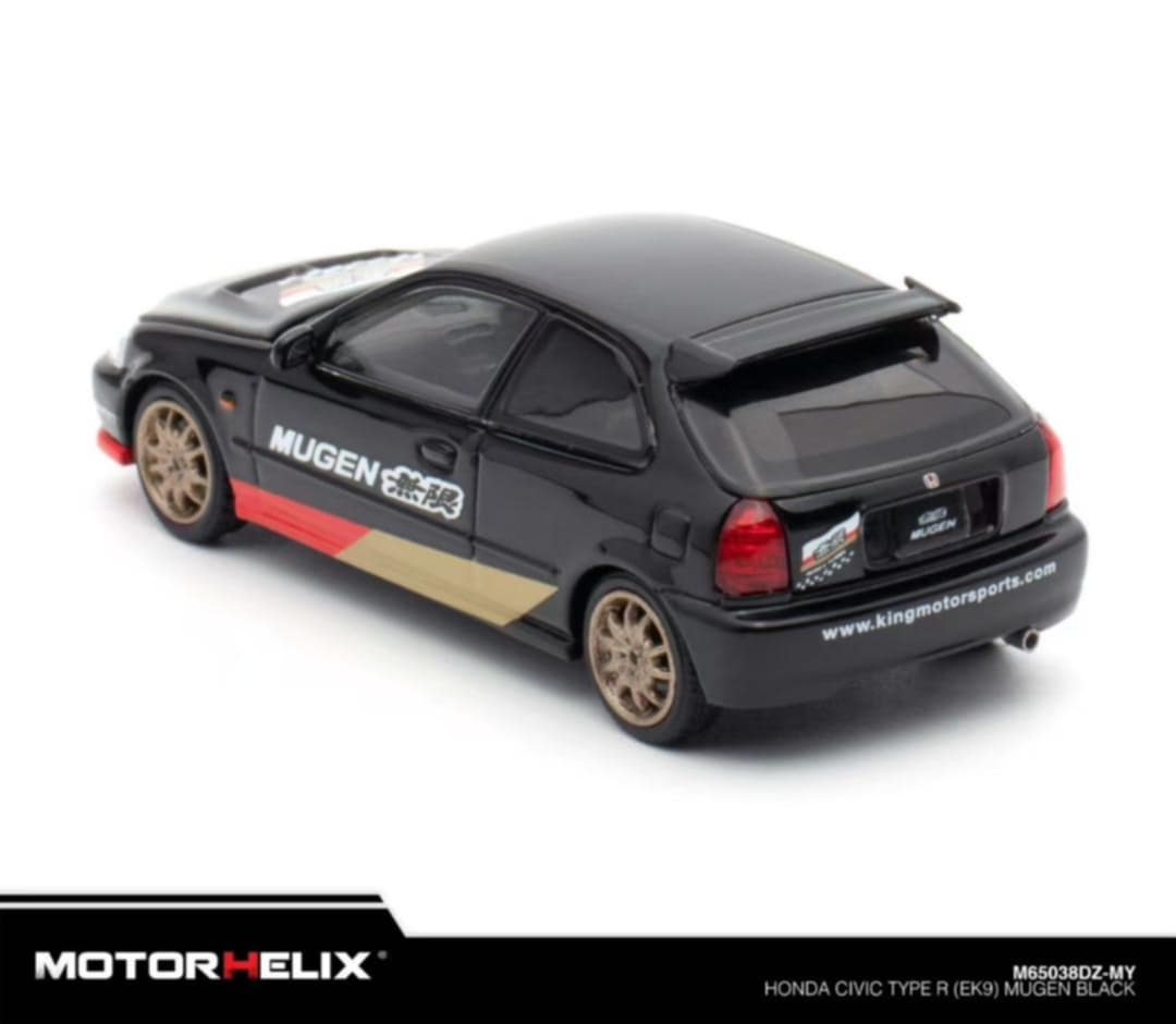 MotorHelix 1:64 Honda Civic Type-R (EK9) MUGEN in Black TMCS